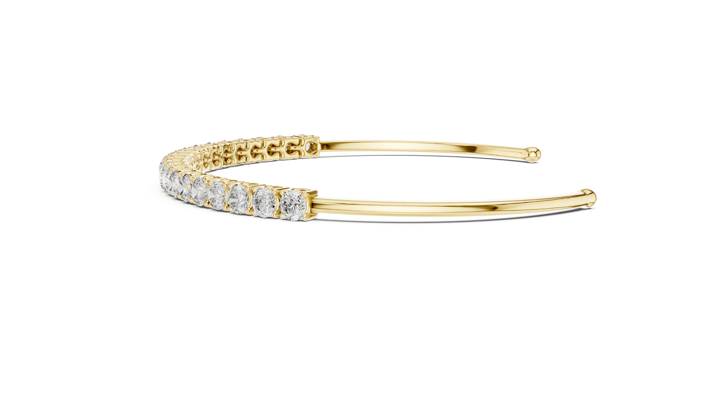 Vesper Luxe Tennis Cuff • Handset Lab Diamond Bracelet • Ultra-Slim Luxury Design • Tennis Style