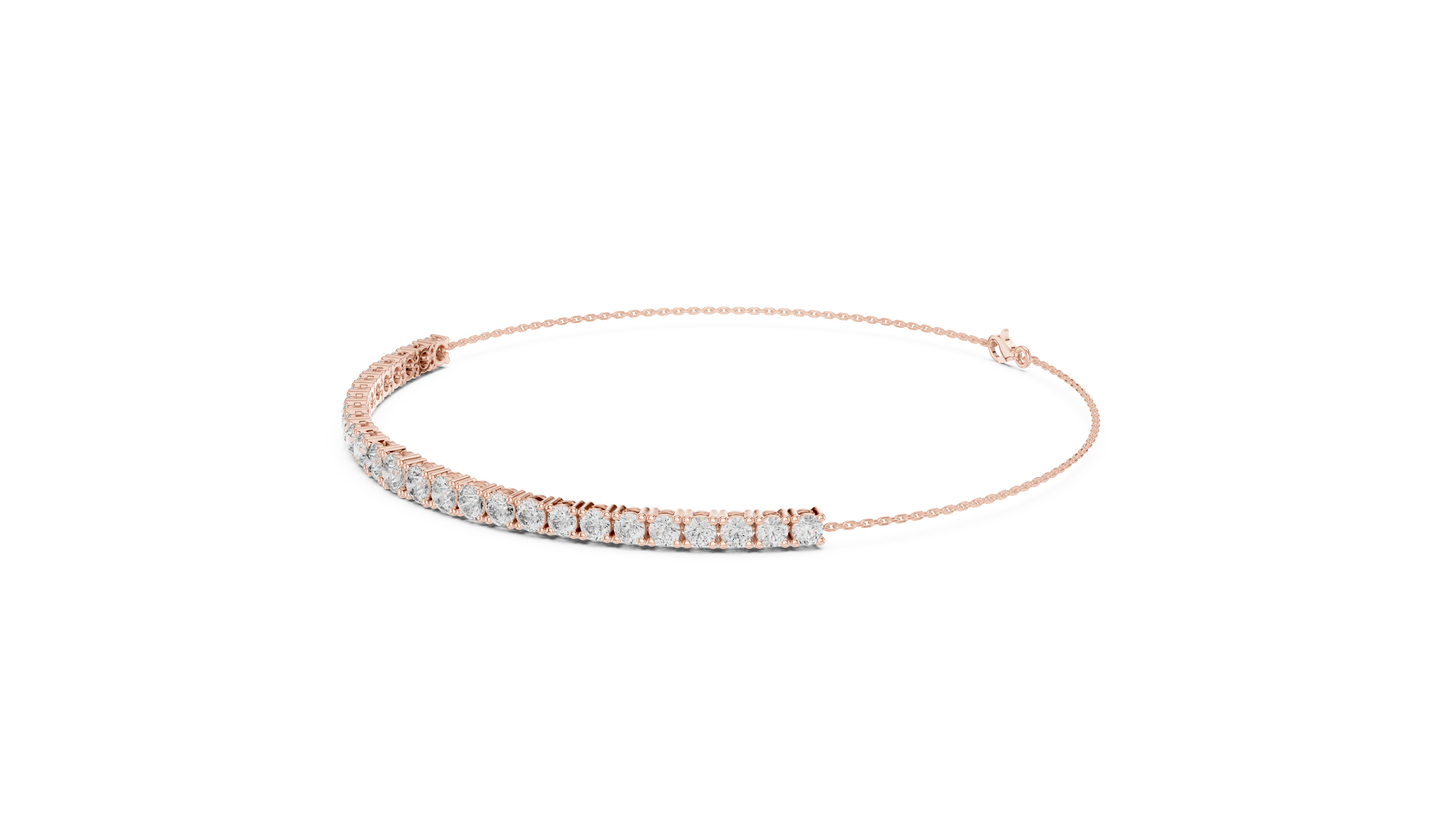 Virtuoso Diamond Bar Bracelet • Artisan Silver Setting • Elevated Silver Minimalist • Exquisite  Gift