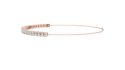 Virtuoso Diamond Bar Bracelet • Artisan Silver Setting • Elevated Silver Minimalist • Exquisite  Gift