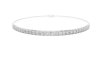 Virtuoso Diamond Bar Bracelet • Artisan Silver Setting • Elevated Silver Minimalist • Exquisite  Gift