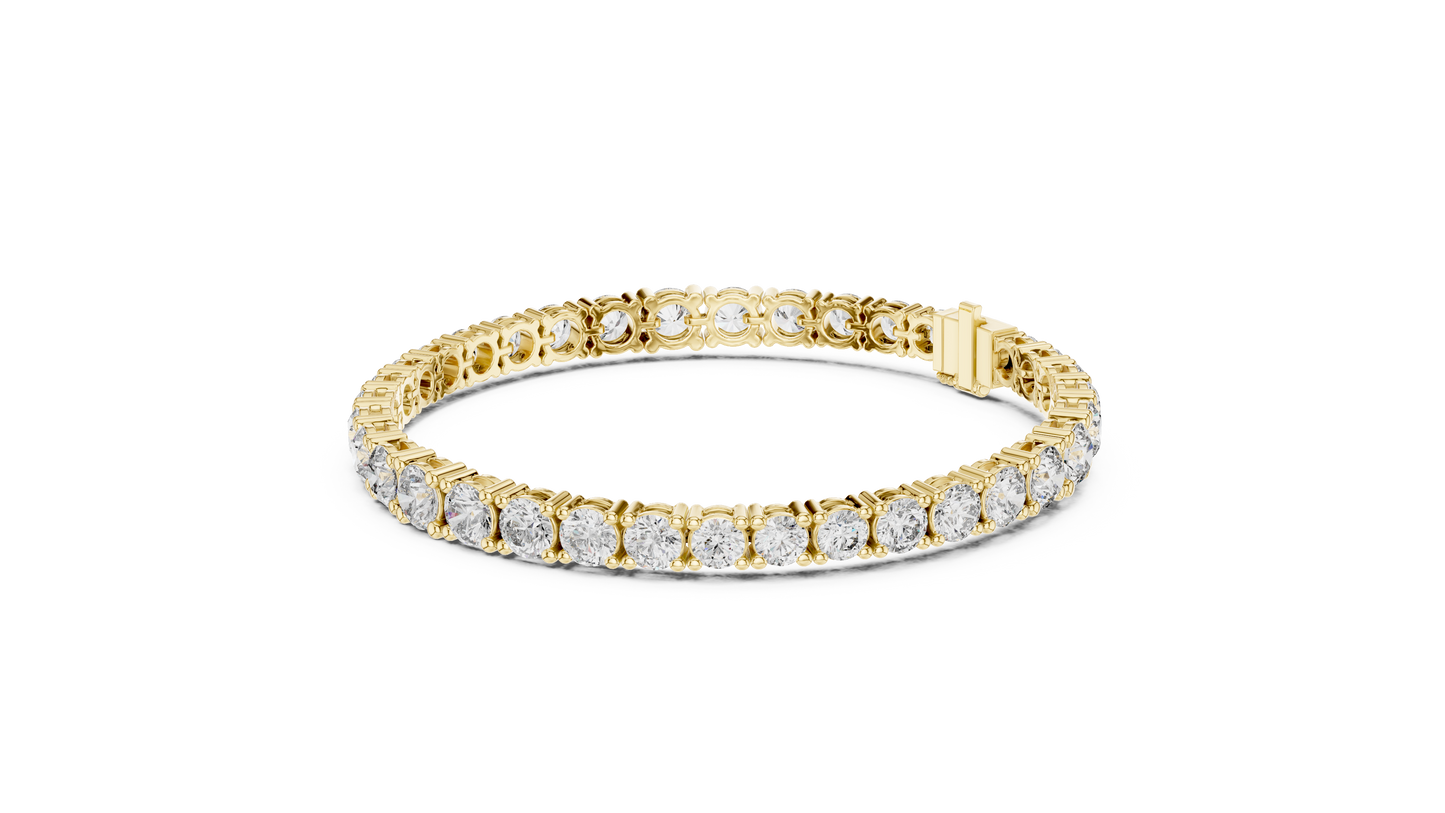 Eterna Gold Tennis Bracelet • High-Shine Moissanite • Waterproof Fine Jewelry • Anniversary Gift for Her