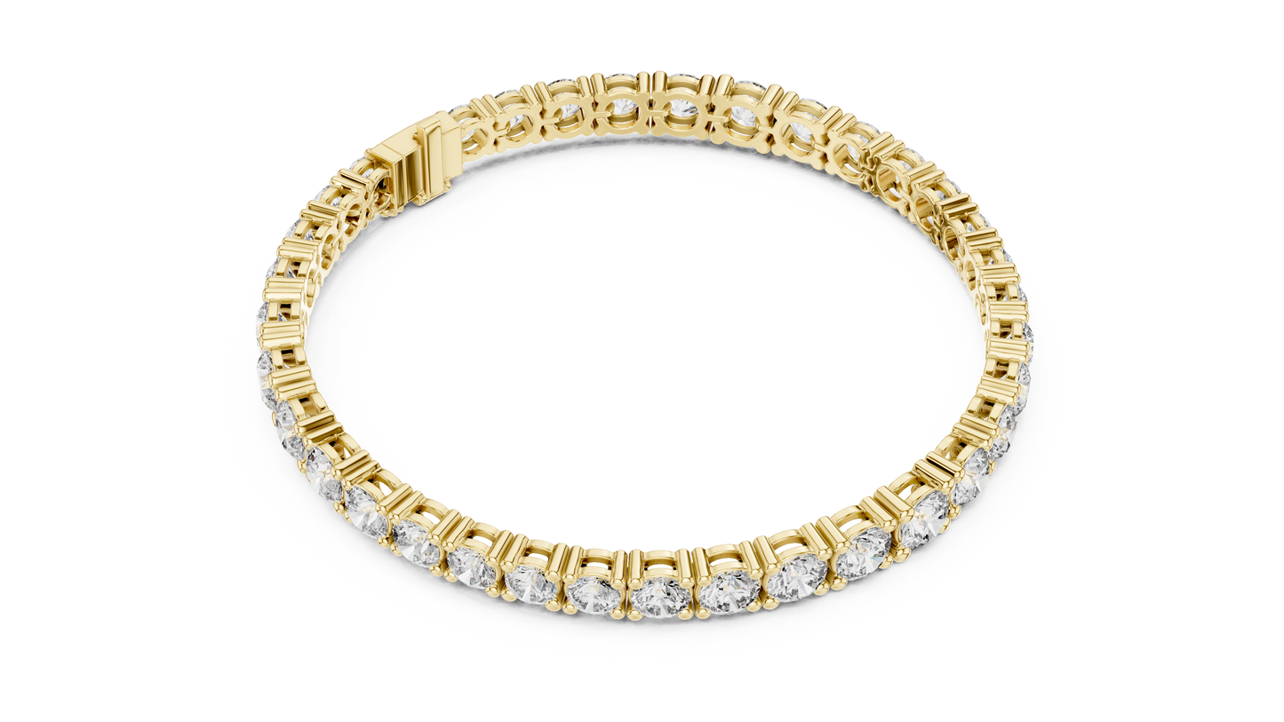 Eterna Gold Tennis Bracelet • High-Shine Moissanite • Waterproof Fine Jewelry • Anniversary Gift for Her
