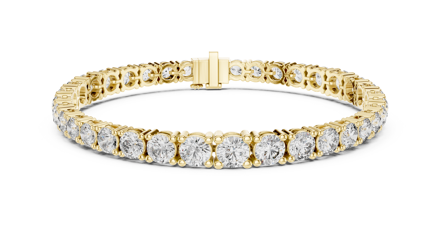 Eterna Gold Tennis Bracelet • High-Shine Moissanite • Waterproof Fine Jewelry • Anniversary Gift for Her