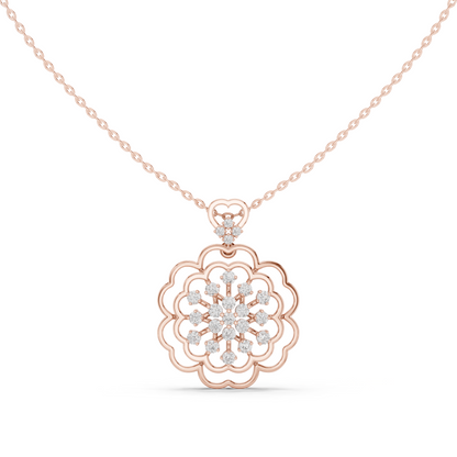 Lotus Filigree Pendant • Gold Floral Mandala  • Delicate Diamond Look Pendant • Everyday Women’s Jewelry