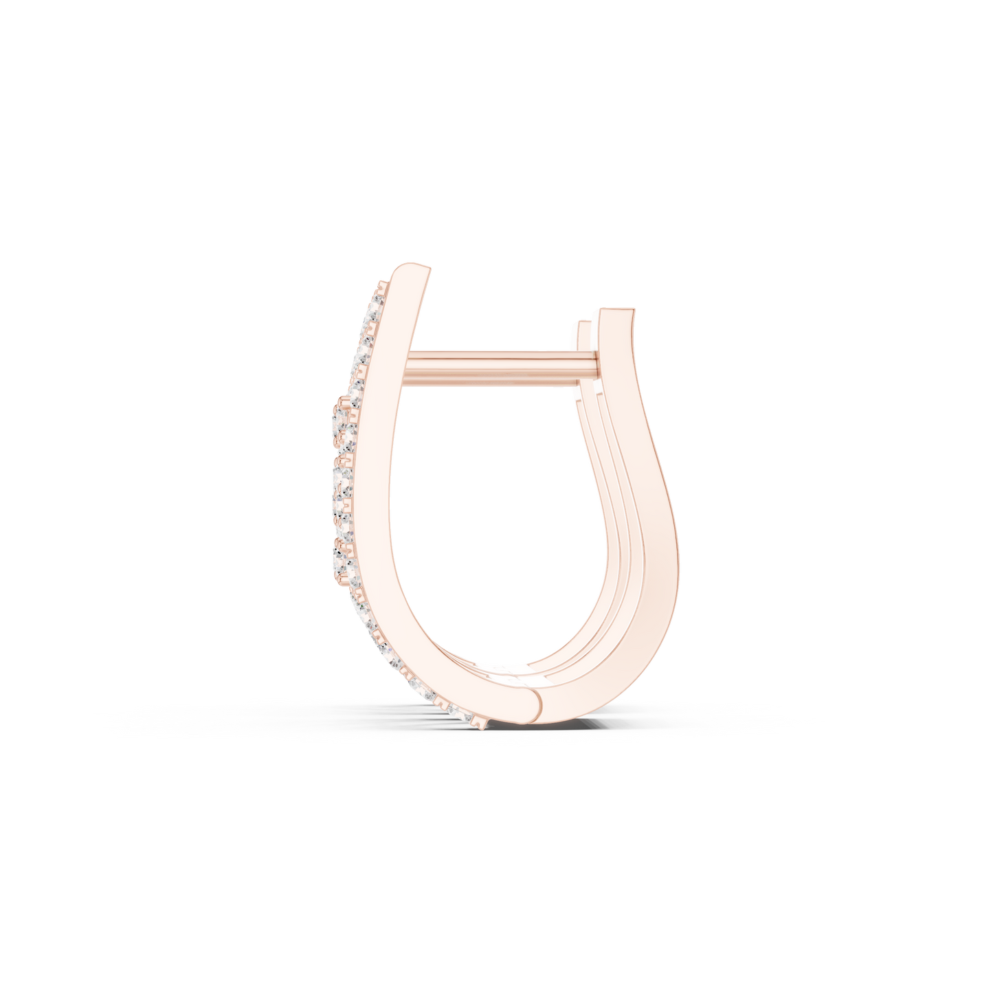 Fusion-Lattice Diamond Earrings • Advanced Gold Architecture • Radiant Precision Hoops