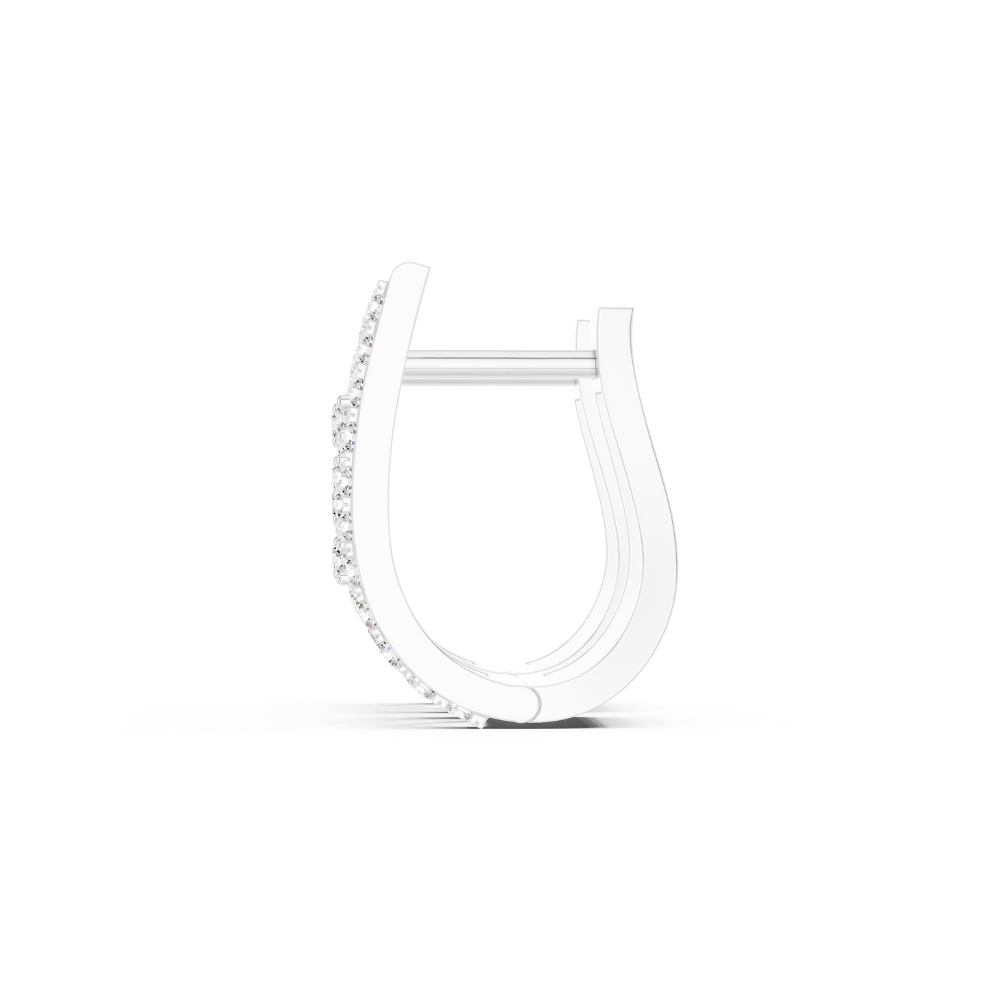 Fusion-Lattice Diamond Earrings • Advanced Gold Architecture • Radiant Precision Hoops