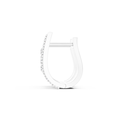 Fusion-Lattice Diamond Earrings • Advanced Gold Architecture • Radiant Precision Hoops