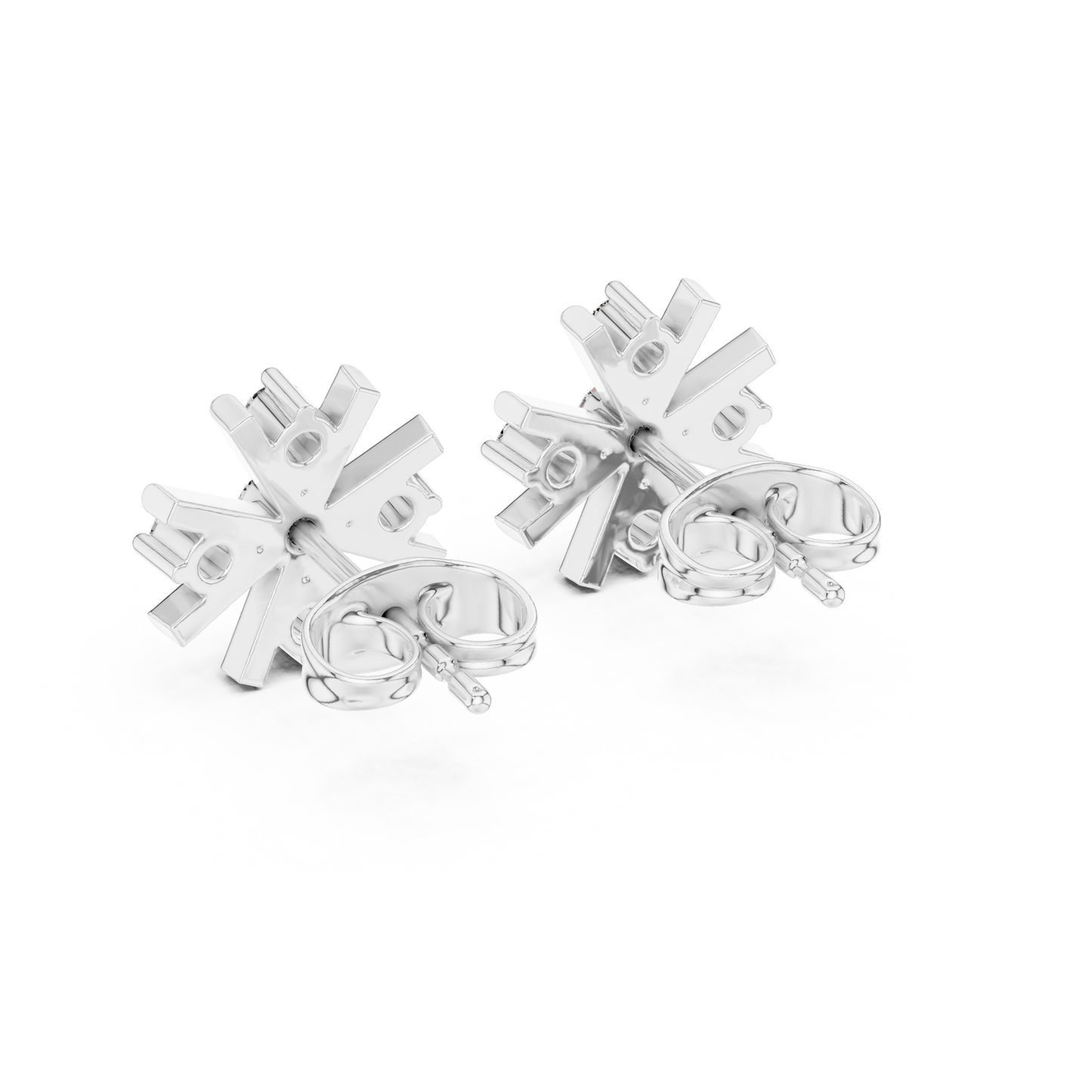 Vortex Star Diamond Studs • Multi-Spike Burst Earrings • High-Shine Gold Luxury Jewelry