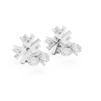 Vortex Star Diamond Studs • Multi-Spike Burst Earrings • High-Shine Gold Luxury Jewelry