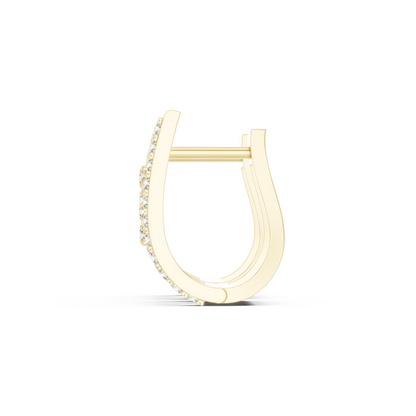 Fusion-Lattice Diamond Earrings • Advanced Gold Architecture • Radiant Precision Hoops