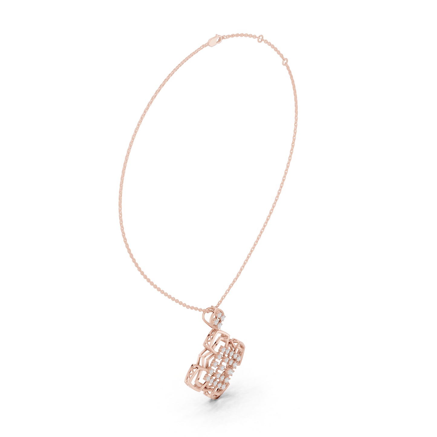 Lotus Geometry Diamond Pendant • Designer Piece • Signature Design Piece • Timeless Artistic Style
