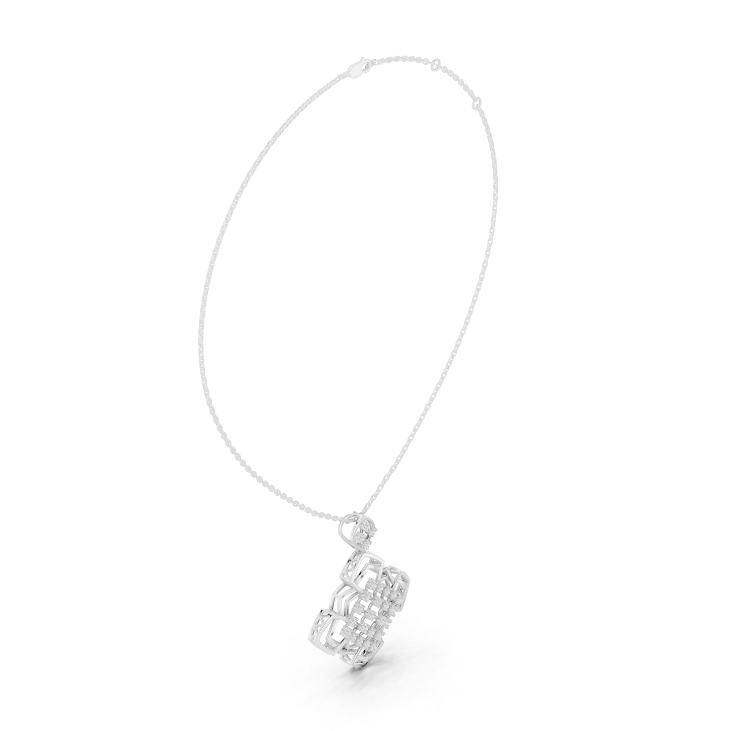 Lotus Geometry Diamond Pendant • Designer Piece • Signature Design Piece • Timeless Artistic Style