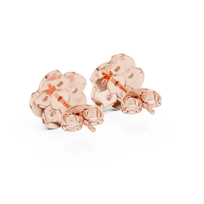 Opulent Bloom Diamonds | Signature Floral Studs | Fine Gold Earrings For Modern Royalty