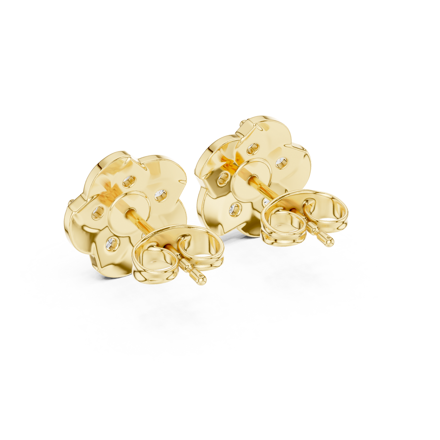 Opulent Bloom Diamonds | Signature Floral Studs | Fine Gold Earrings For Modern Royalty