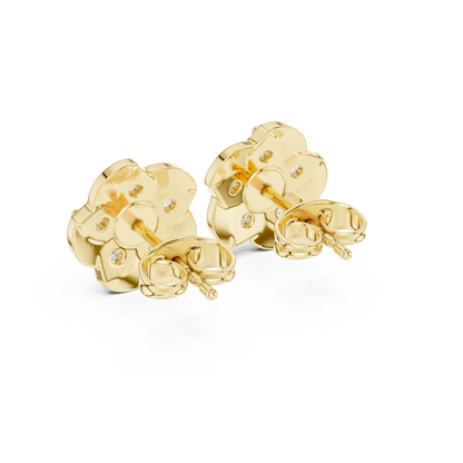 Opulent Bloom Diamonds | Signature Floral Studs | Fine Gold Earrings For Modern Royalty