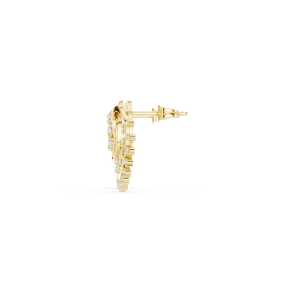 Infinity Heart Aura Diamond Earrings – 3D Spiral Luxury Studs for Everyday Elegance