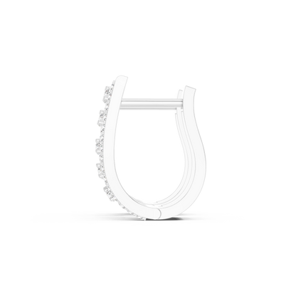 Auric-TriFold CrystalStream Matrix Hoops - Stellar-Chord TriLine Crystal Drapes - Unbox pure elegance.