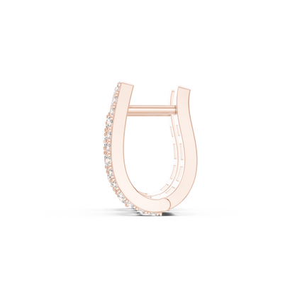 Polaris Taper-Diamond Huggie Hoops | Sculpted Luxe Gold | Ultra Sparkle Modern Earrings