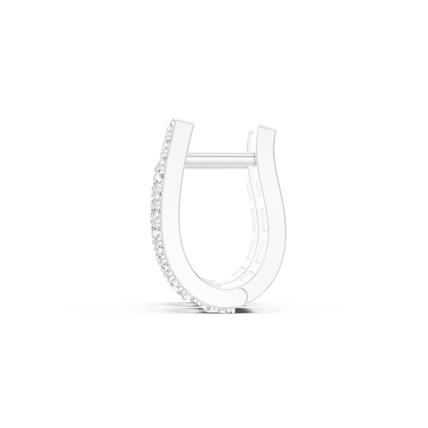 Polaris Taper-Diamond Huggie Hoops | Sculpted Luxe Gold | Ultra Sparkle Modern Earrings