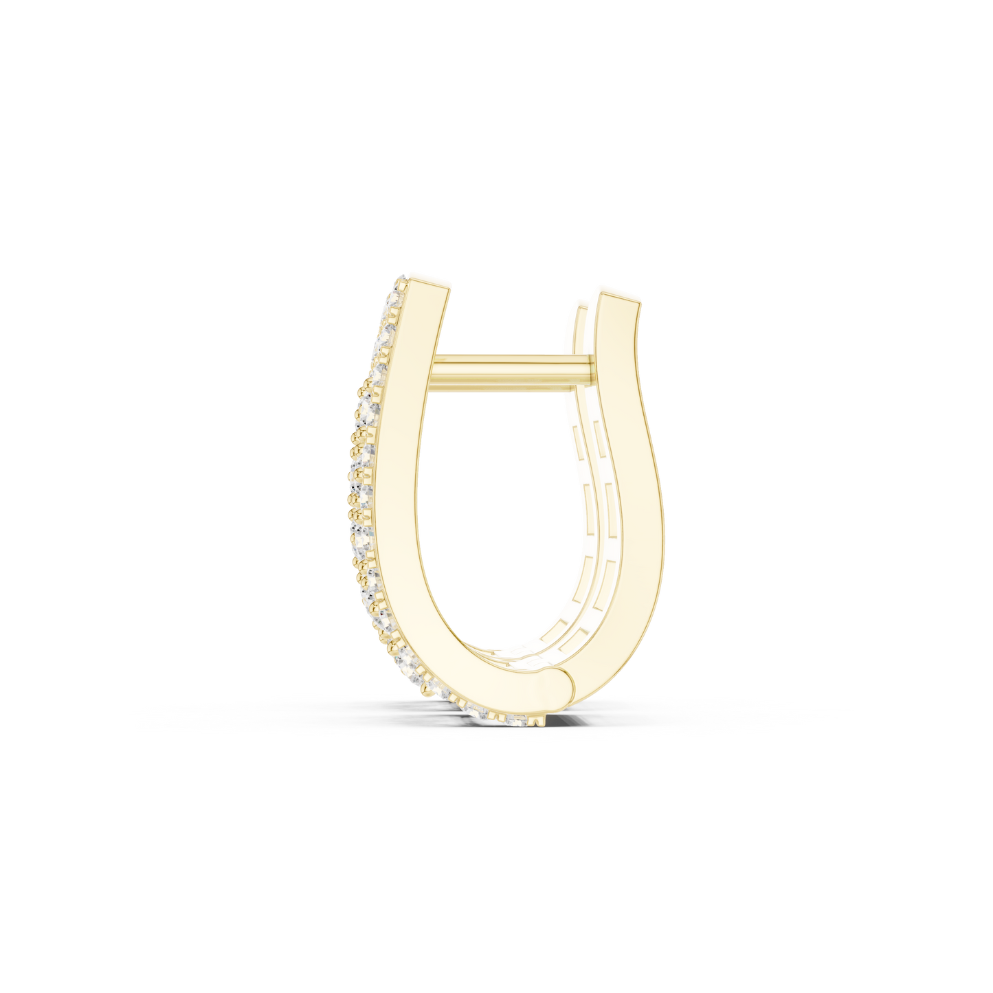 Polaris Taper-Diamond Huggie Hoops | Sculpted Luxe Gold | Ultra Sparkle Modern Earrings