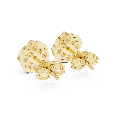 Majestic Diamond Earrings | High Jewelry Finish | Luxury Triple Gold Statement Studs