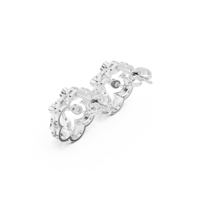 Gilded Petal Fusion Studs — Interlocked Floral Diamond Spark Earrings (Designer Exclusive)