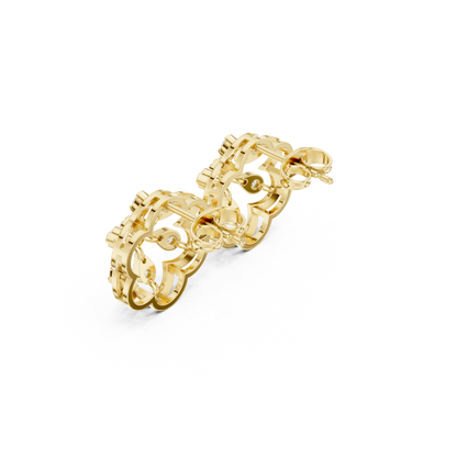 Gilded Petal Fusion Studs — Interlocked Floral Diamond Spark Earrings (Designer Exclusive)