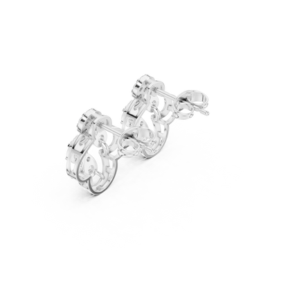 Pristine Helix Clover Studs — Multi-Loop Diamond Petal Architecture - Gift For Her