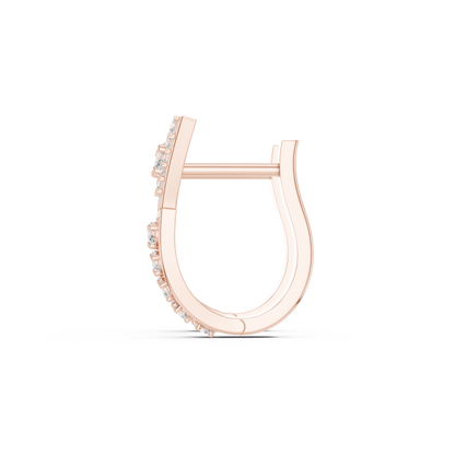 Tri-Contour Diamond Earrings · Defined Gold Hoops · Art-Inspired Geometry - Futuristic Fine Jewelry