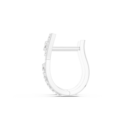 Tri-Contour Diamond Earrings · Defined Gold Hoops · Art-Inspired Geometry - Futuristic Fine Jewelry