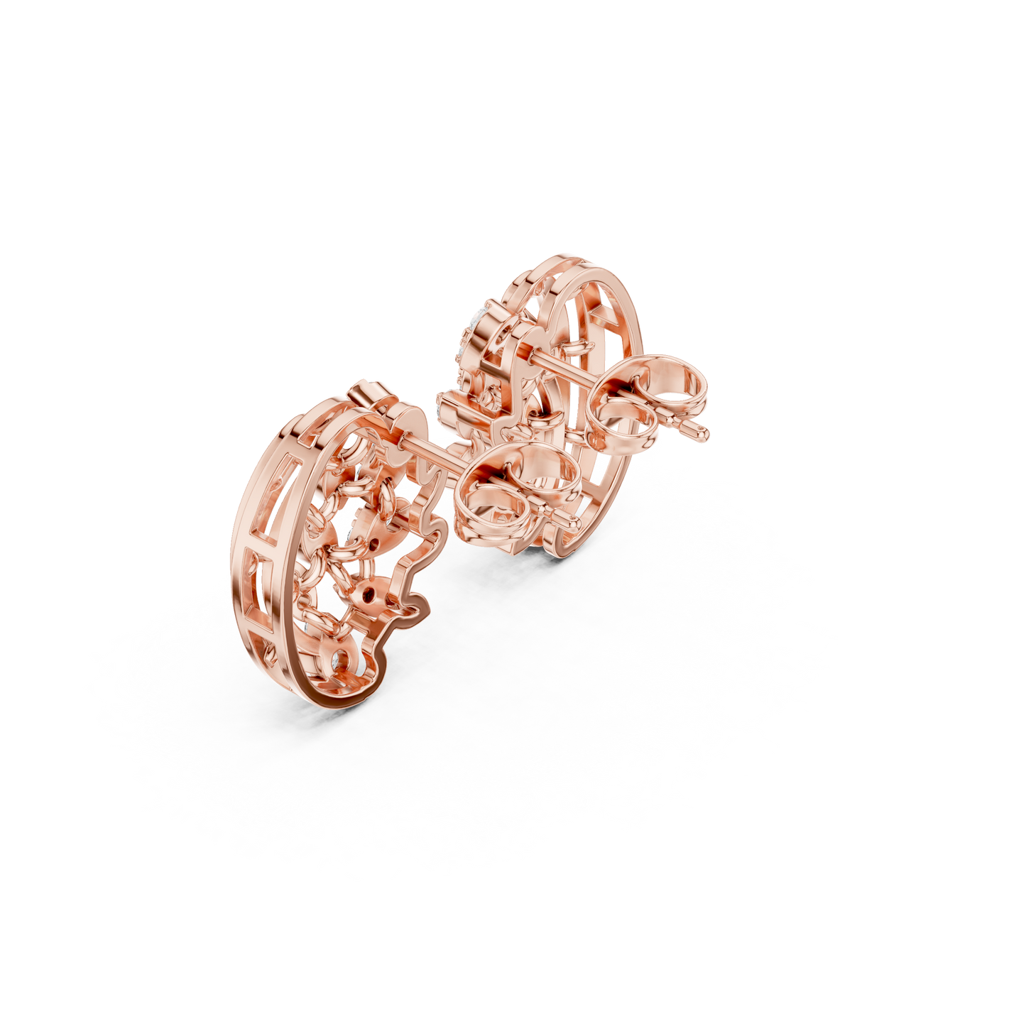 Eon Wave Quantum-Carved Diamond Loops — Celestial Torque Illumination - Engagement Gift For Her