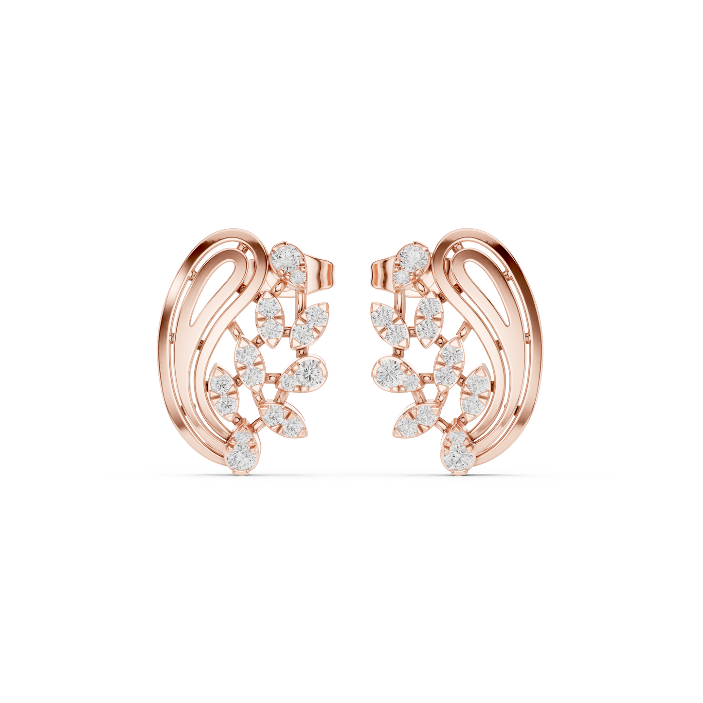 Eon Wave Quantum-Carved Diamond Loops — Celestial Torque Illumination - Engagement Gift For Her