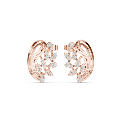 Eon Wave Quantum-Carved Diamond Loops — Celestial Torque Illumination - Engagement Gift For Her