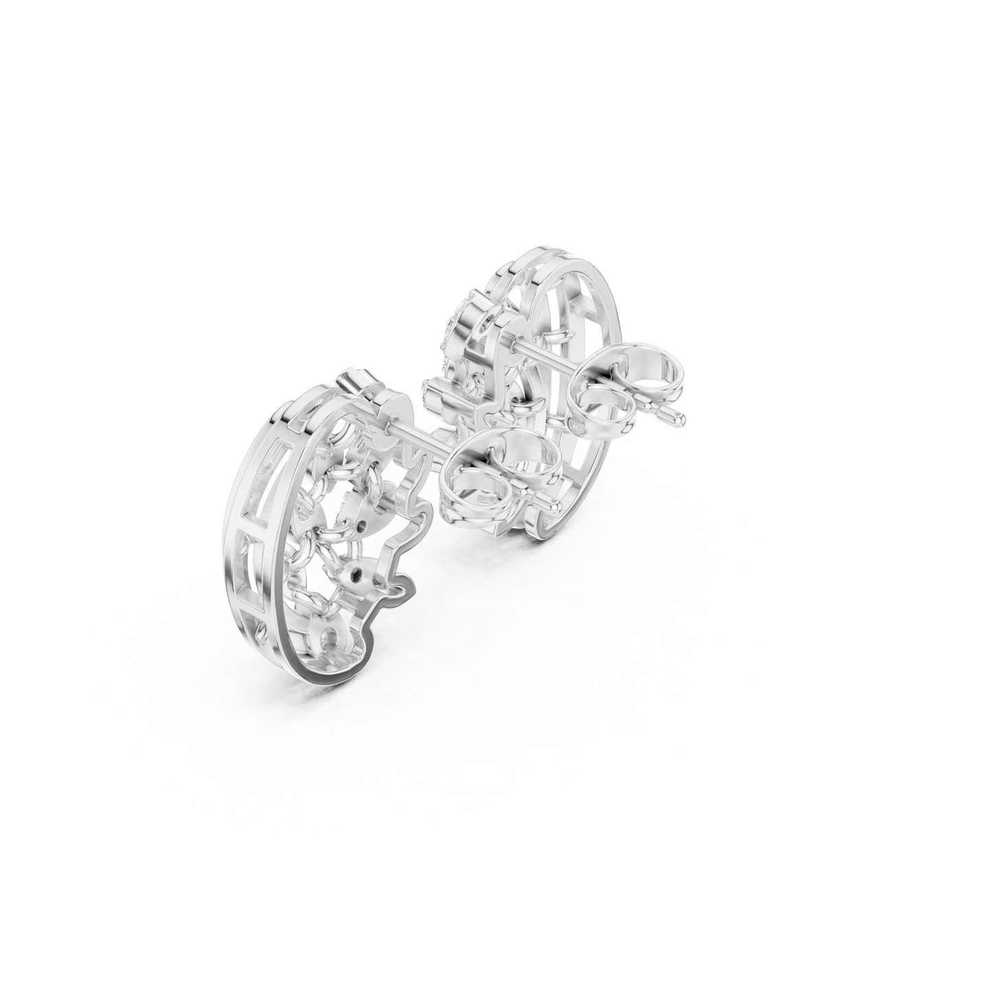 Eon Wave Quantum-Carved Diamond Loops — Celestial Torque Illumination - Engagement Gift For Her