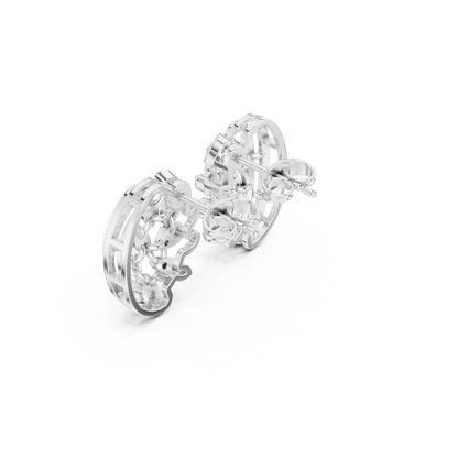 Eon Wave Quantum-Carved Diamond Loops — Celestial Torque Illumination - Engagement Gift For Her