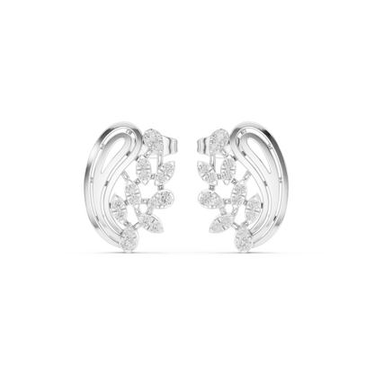 Eon Wave Quantum-Carved Diamond Loops — Celestial Torque Illumination - Engagement Gift For Her