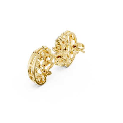 Eon Wave Quantum-Carved Diamond Loops — Celestial Torque Illumination - Engagement Gift For Her