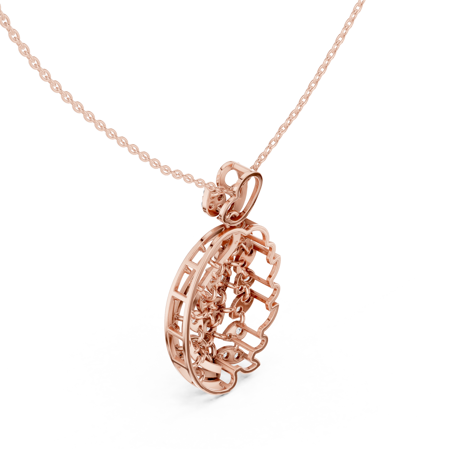 Exquisite diamond gold pendant - Elite handcrafted brilliance - Made to command attention everywhere - Where craftsmanship meets pure opulence