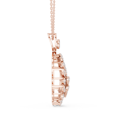 Exquisite diamond gold pendant - Elite handcrafted brilliance - Made to command attention everywhere - Where craftsmanship meets pure opulence