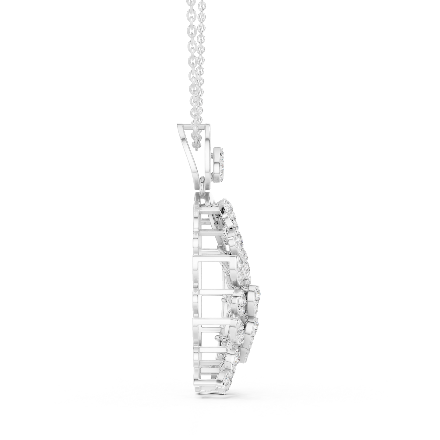 Exquisite diamond gold pendant - Elite handcrafted brilliance - Made to command attention everywhere - Where craftsmanship meets pure opulence