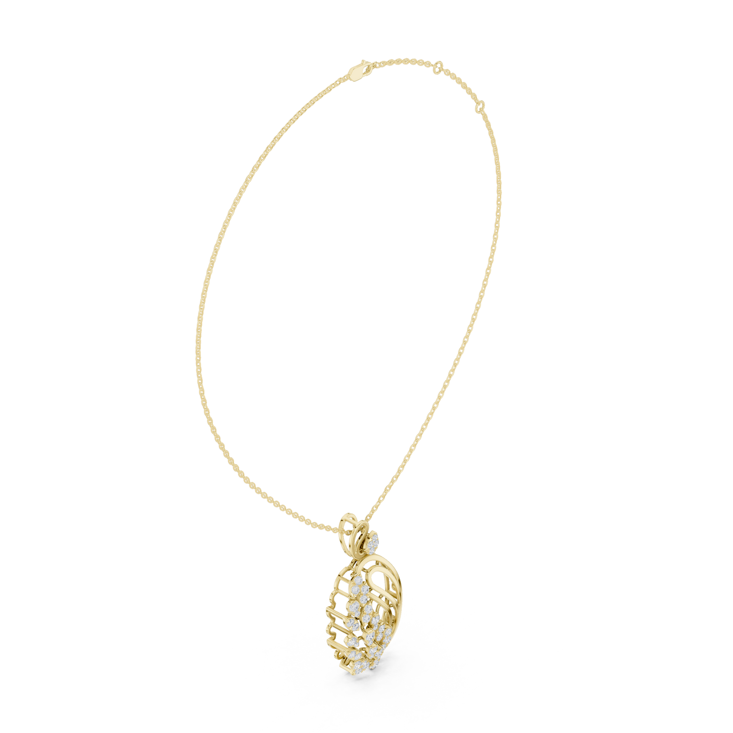 Exquisite diamond gold pendant - Elite handcrafted brilliance - Made to command attention everywhere - Where craftsmanship meets pure opulence