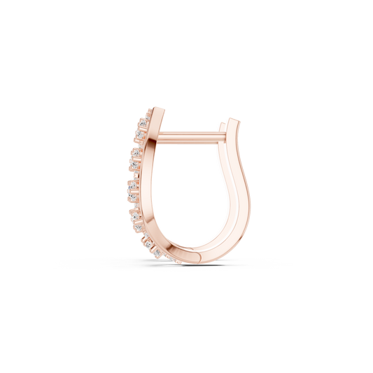 Star Rib Celestial Huggies – Bold Sculptural Luxury Jewelry - Modern Artistic Gold Earrings