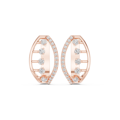 Star Rib Celestial Huggies – Bold Sculptural Luxury Jewelry - Modern Artistic Earrings