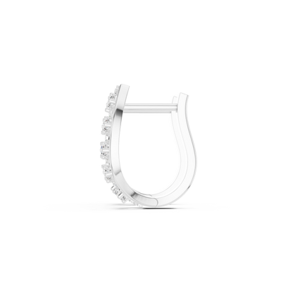 Star Rib Celestial Huggies – Bold Sculptural Luxury Jewelry - Modern Artistic Earrings