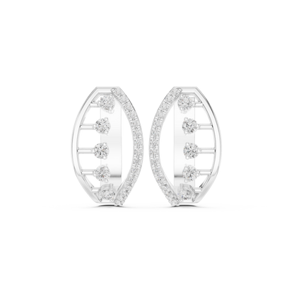 Star Rib Celestial Huggies – Bold Sculptural Luxury Jewelry - Modern Artistic Earrings