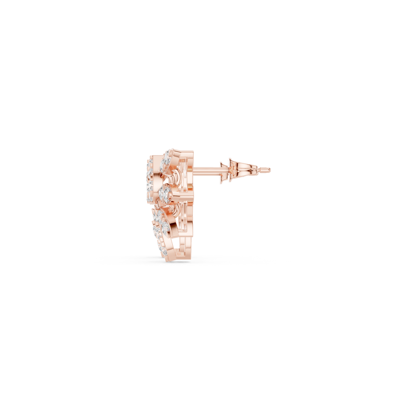 Cosmo Flora Diamond Star Earrings — Hyper-Layered 3D Sparkle Constellation Studs - Delicate Gift for Her