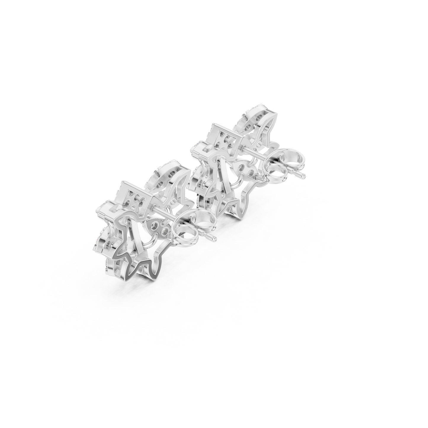 Cosmo Flora Diamond Star Earrings — Hyper-Layered 3D Sparkle Constellation Studs - Delicate Gift for Her