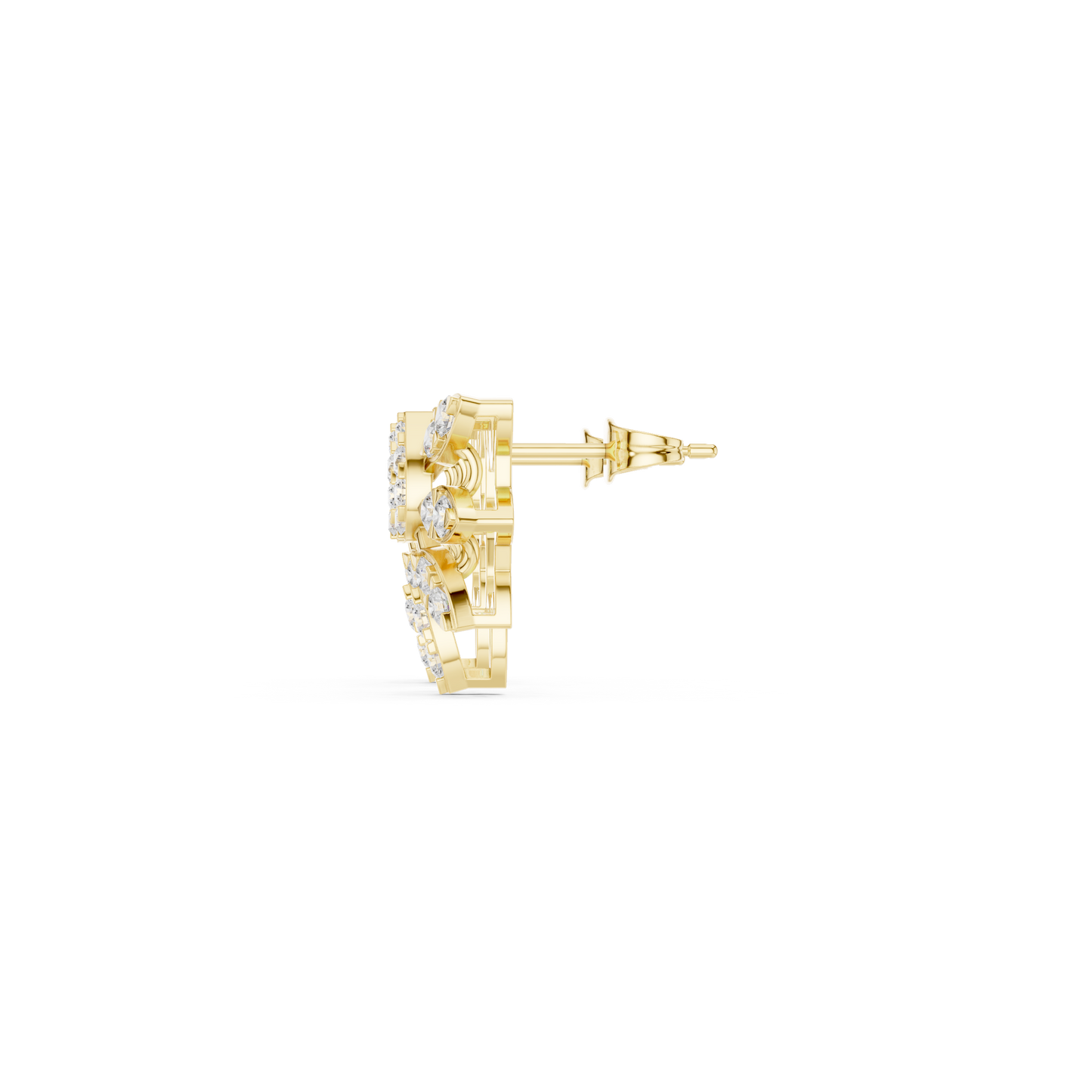 Cosmo Flora Diamond Star Earrings — Hyper-Layered 3D Sparkle Constellation Studs - Delicate Gift for Her