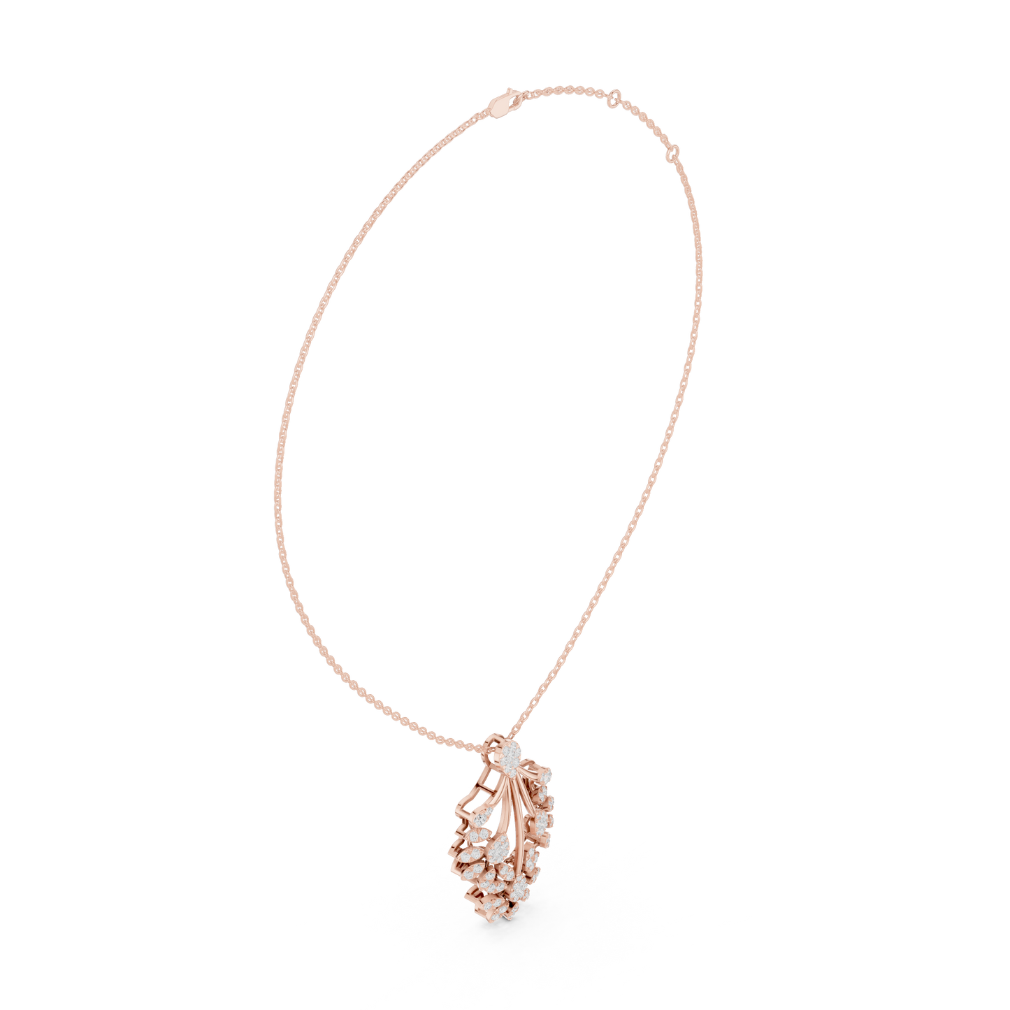 Opulent Bloom Diamond | Designer Statement Necklace | Elite Craftsmanship With Poetic Fire