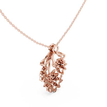 Opulent Bloom Diamond | Designer Statement Necklace | Elite Craftsmanship With Poetic Fire